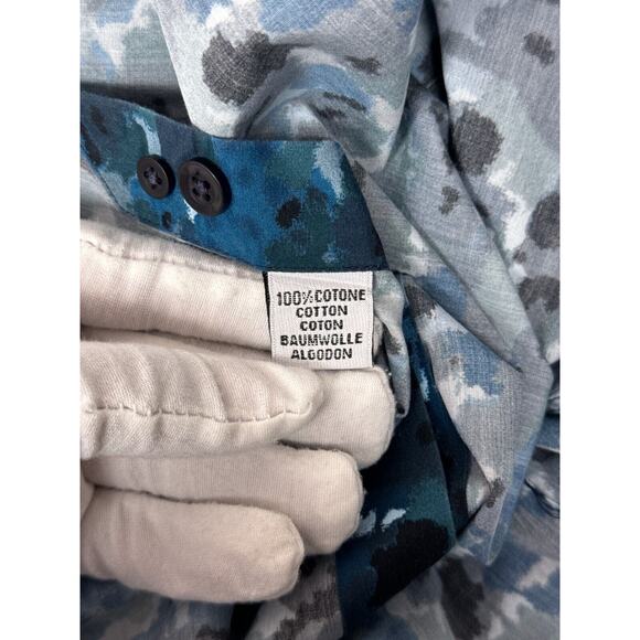 Culturata Dress Shirt 40 / Medium Mens Blue Tailored Fit Long Sleeve - Picture 8 of 8